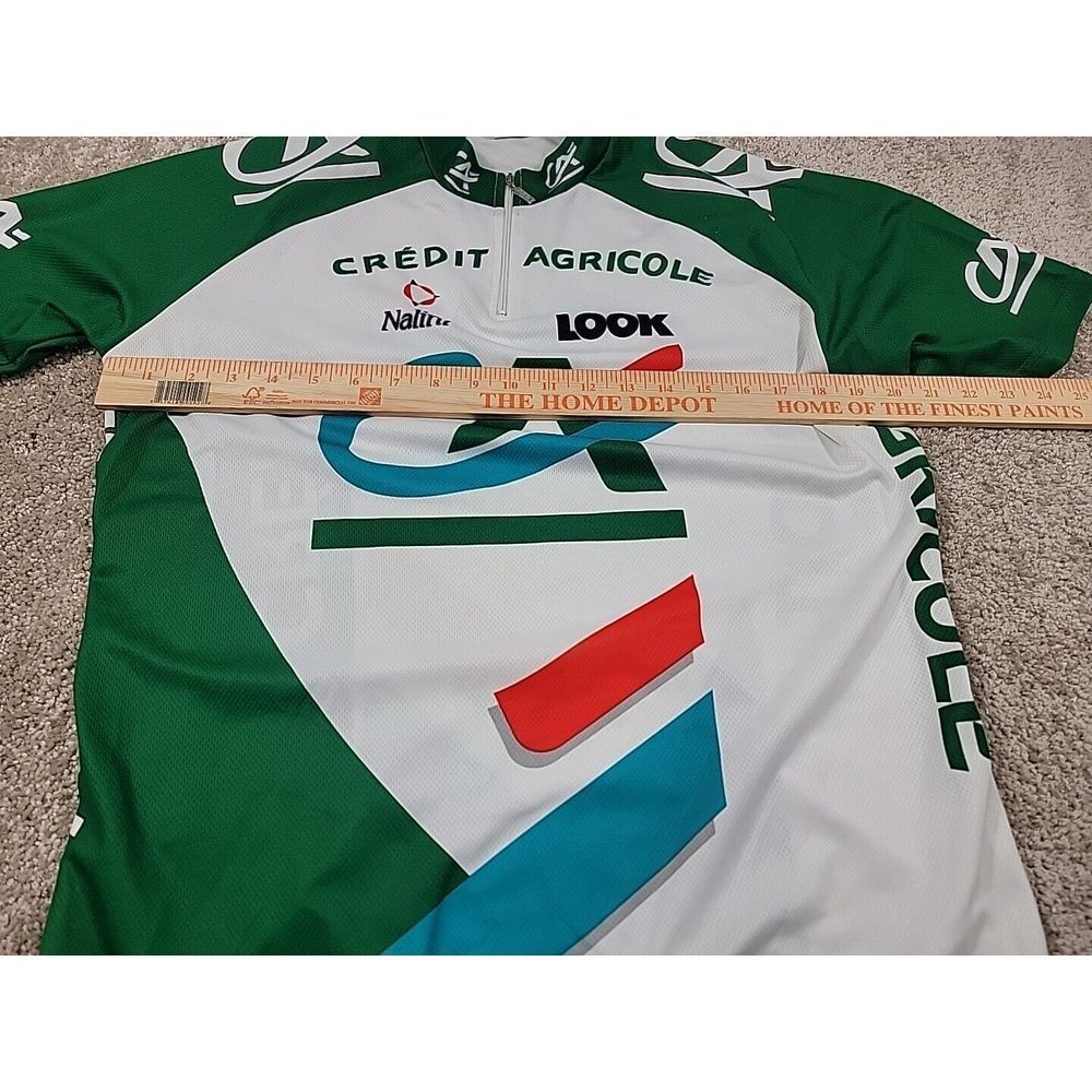 Credit Agricole Cycling Shirt Vintage Zip Up Terry Cloth Lined 80s Medium‎ - Picture 12 of 16